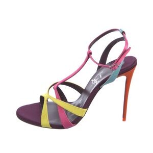 Colorful Strappy High Heel Sandals